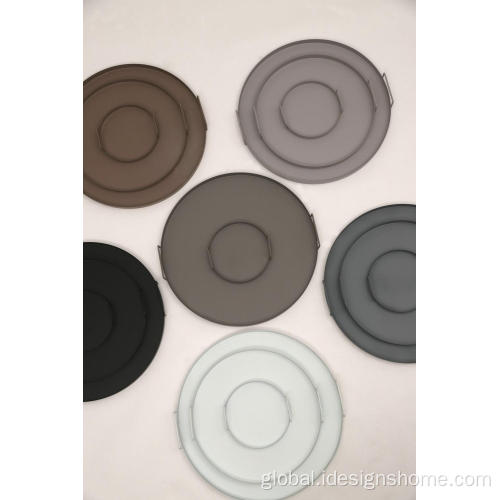 Round Wood Serving Tray Metal Tray with Handles Round Metal Serving Tray Manufactory
